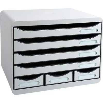 Produktbild von Exacompta Schubladenbox STOREBOX 7 offene Schubladen Office Lichtgrau 307740D