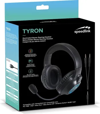 Produktbild von SPEEDLINK TYRON RGB Stereo Gaming Headset - for PC/PS5/PS4/Xbox Series X/S/Switch 2/Switch/OLED/Lite, black