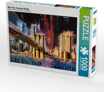 Produktbild von CALVENDO Puzzle New York, Brooklyn Bridge | 1000 Teile Lege-Größe 64x48cm Foto-Puzzle für glückliche Stunden