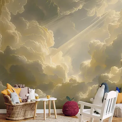 Produktbild von Selbstklebende Folie Fototapete - Enchanting Play of Colors Against a Backdrop of Clouds 343x256 cm Muster b-H-10016-a-a