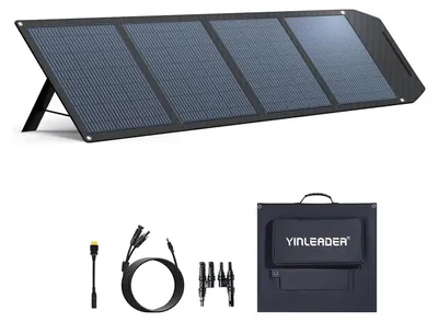 Productafbeelding van Zonnepaneel opvouwbaar - 200 W - Met stekker - Voor camping, camper en powerstation