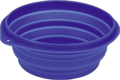 Produktbild von Reise-Hundenapf faltbar Silikon 500 ml blau