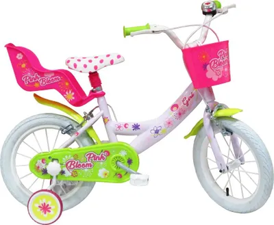Produktbild von Dino Bikes Pink Bloom, Stadtrad, Kinder, Weiblich, Senkrecht, Grün, Pink, Weiß, 35,6 cm (14")