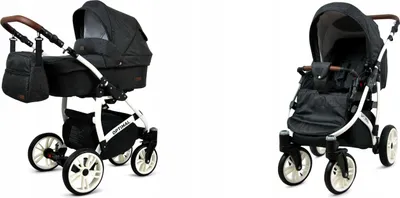 Immagine prodotto di BabyLux® Optimal | Set gattino 2in1 | Black Flex | Gattino combinato | Set passeggino | Buggy