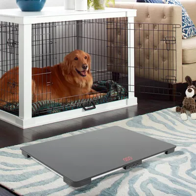Produktbild von Tierwaage - Tischwaage - Digital 100 kg Kapazität - LCD-Display - Für Hund & Katze - Präzises Wiegen - Schwarz