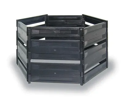Image de Composteur en bois Composteur de jardin Planteur surélevée en bois pour jardin Composteur 700 l Moderne
