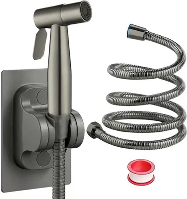 304 RVS Toilettendrucksprüher für Toilette und Badezimmer, Handdusche mit 1,5 m RVS Schlauch, Bidet Spray Kit für