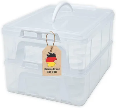 Obrázek produktu pro Forma na dort, rozměry 36 x 26,2 x 21 cm, dvoupatrová, bílý plast, vhodná pro oslavy