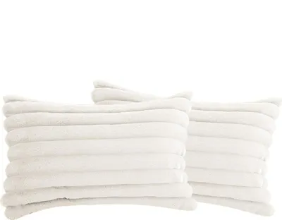 Produktbild von MODFU Kissenbezüge Kissenbezug 2 Stück Kissenhülle Dekokissen Sofakissen Couchkissen, Waschbar Sofakissen Couchkissen Bezug 30x50 cm, Weiß