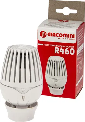 Obrázok produktu pre Termostatická hlavica GIACOMINI R460, s patentovanou montážou na termostatické ventily GIACOMINI, biela, R460X001