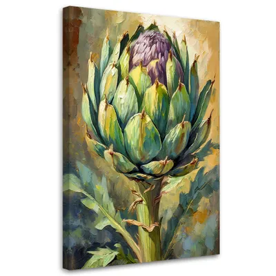 Obrázek produktu pro Feeby plátno obraz nástěnná malba artyčok akryl ručně malované 40x60 cm plátno výtisky nástěnné malby nástěnné dekorace design obývací pokoj ložnice předsíň kancelář kuchyně
