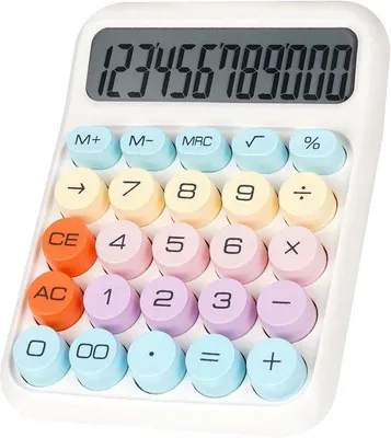 Obrázok produktu pre Elektronická kalkulačka s prepínačom, veľkými tlačidlami, 12-miestnym displejom, veľkým LCD displejom, biela, pre učiteľov, študentov a do kancelárie.