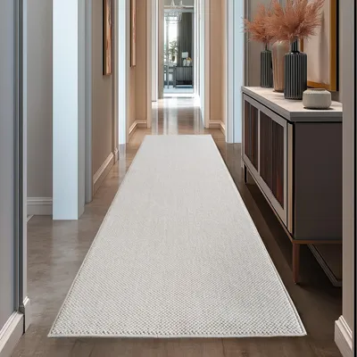 Obrázek produktu pro Carpetsale24 Koberec Obývací Pokoj Jednobarevný Bouclé Smy?kový Skandinávský Styl Odolný M?kký do Ložnice, Velikost: 80x250 cm
