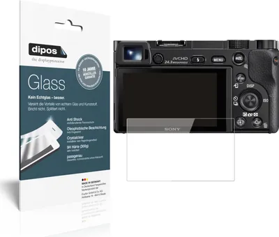 Produktbild von 2x Schutzfolie für Sony Alpha 6400 - Anti-Shock 9H Folie dipos Glass Kunststoffglas