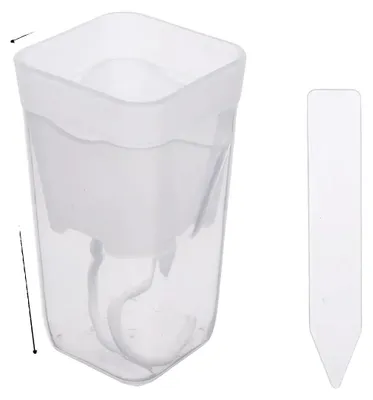 Zdjęcie produktu dla Doniczka, system samonawadniający, otwory drenażowe, 2 sztuki, 5,5 x 9 cm