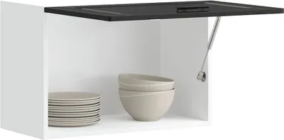 Produktbild von PUEAZU Küchen-Hängeschrank Porto Schwarz Holzwerkstoff - Küchenschränke &22338
