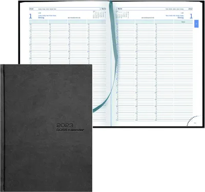 Produktbild von GÜSS 58064 Planungsbuch Praxis-Timer 21 x 29,7 cm  1 Tag / 2 Seiten schwarz