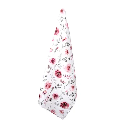 Produktbild von Clayre & Eef Geschirrtuch 50x70 cm Weiß Rosa Baumwolle Rosen