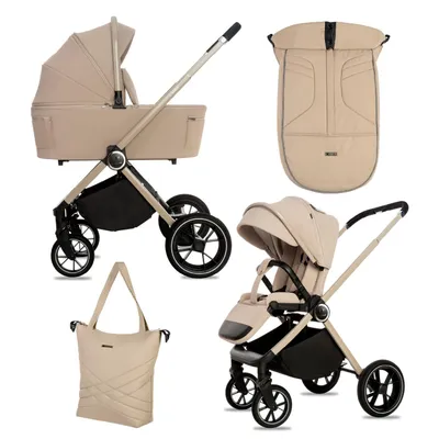 Zdjęcie produktu dla BabyLux® Wózek Dziecięcy 2w1 GAVIA Spacerówka Gondola Lekki Składany Zestaw, 4 Pozycje Oparcia, Torba do Przewijania i inne Akcesoria, 0-22kg (0-4 lata), UV 50+