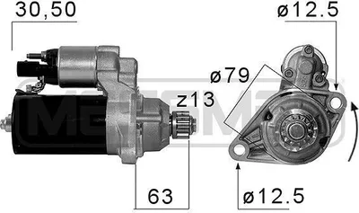 Produktbild von ERA 220674A Starter Anlasser 1,1kW für VW GOLF VI (5K1) 12V
