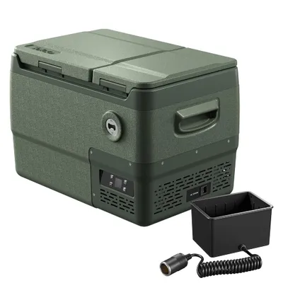 Produktbild von YOLCO DX30 Pistachio Kompressor-Kühlbox 30L | 2 Kühlzonen 25L+5L | -20°C bis +20°C | App-Steuerung | 12/24V & 230V | Camping, Vanlife & Reisen