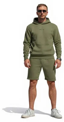 Produktbild von HOME DELUXE | Home Wear Hoodie mit Kapuze – Khaki, Oversize 3XL | Bequemer Pullover für Damen & Herren, KI-generiertes Bild
