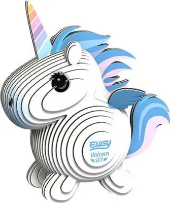 Produktbild von EUGY - 3D Bastelset Einhorn Pegasus