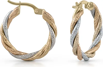Produktbild von Fascination by Ellen K. Ohrringe Gold 585 dreifarbig 21mm Durchmesser