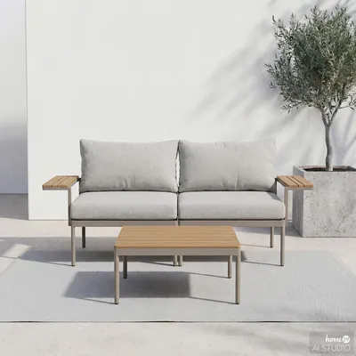 Produktbild von home24 Modulares Loungeset - 3-teilig - Stahl / Olefin