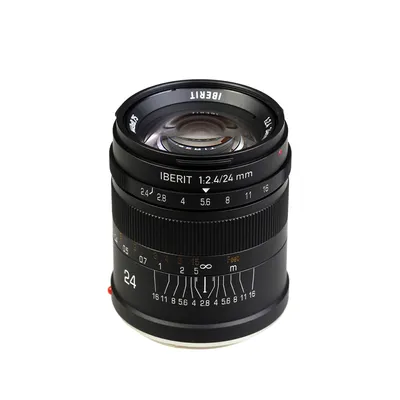 Produktbild von Kipon Iberit 24 mm F2,4 Objektiv für Sony E, Kameraobjektiv für spiegellose Systemkameras, Vollformat, APS-C-Sensoren, hohe Lichtstärke, perfektes Kamerazubehör
