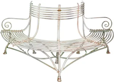 Produktbild von Casa Padrino Schmiedeeisen Gartenbank 1,9 x 0,9 x H. 0,9m - Vintage Baumbank
