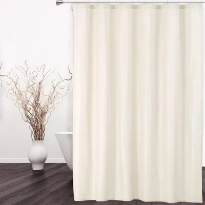 Image de Rideau de douche moderne - Ensemble 3 pièces - Imperméable - Ourlet lesté avec aimants - Œillets métalliques - Lavable en machine - 180x180 cm - Beige