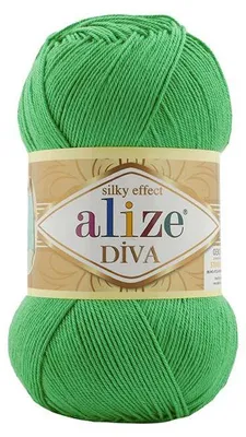 Produktbild von Alize Diva 778 Garn Intensivgrün 100g/350m seidig weich, glänzend