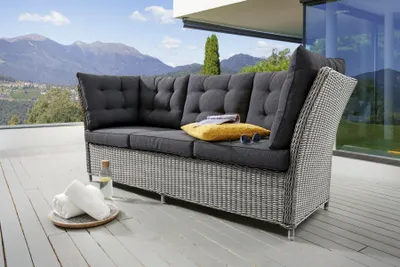 Produktbild von Destiny Loungesofa PALMA 3-Sitzer, inkl. Auflagen, Polyrattan, vintage weiß