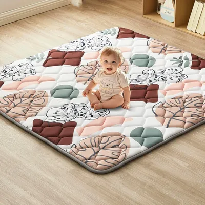 Produktbild von Krabbeldecke, 150 x 150 cm, faltbar, rutschfest, aus Polyesterfaser, für Kinderzimmer