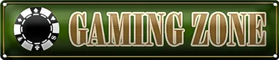 Produktbild von Blechschild Spruch 46x10cm Gaming Zone Dekoration