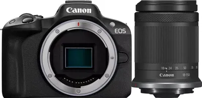 Produktbild von Canon EOS R50, 24,2 MP, 6000 x 4000 Pixel, CMOS, 4K Ultra HD, Touchscreen, Schwarz