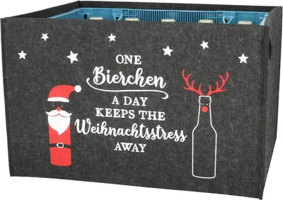 Productafbeelding van Adventskalender knutselset voor bierkratten van vilt met klittenbandsluiting