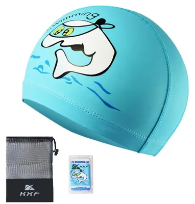 Produktbild von Wasserdichte Schwimmkappe für Kinder mit Cartoon-Motiv