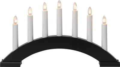 Produktbild von Star Trading 283-16 Fensterleuchter "Bea", 7-flammigFarbe: schwarz,ca. 22x39 cm,Sichtkarton