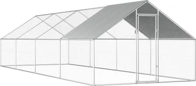 Image de Poulailler d'extérieur 2,75 x 8 x 1,92 m Acier galvanisé
