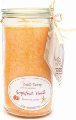 Produktbild von Duftwindlicht "Grapefruit Vanille" - Größenwahl: Mini-Jumbo