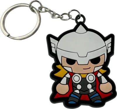 Produktbild von Schlüsselanhänger  Mini Anhänger Geschenk Cartoon Schlüsselanhänger Silikon Schlüsselanhänger für Handyhülle Charme Rucksack Geschenk Schlüsselanhänger Marvel Thor
