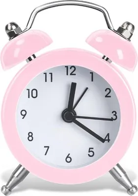 Immagine prodotto di Piccolo orologio da tavolo senza suoneria, rosa, semplice