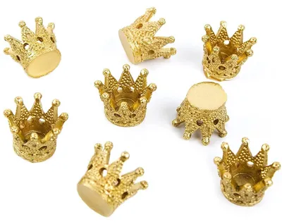 Produktbild von 8 kleine goldene Kronen 2,5 cm