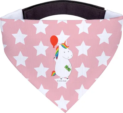 Produktbild von Mr. & Mrs. Panda Tuch Einhorn Luftballon - Rot Pastell - Geschenk, Hundehalstuch, Einhörner, Halstuch, Unicorn, Geld, Hunde, Hundeschal, Freundin, Für