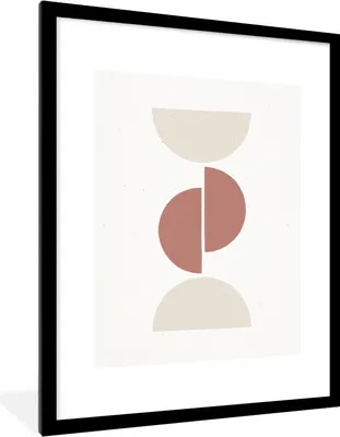 Produktbild von MuchoWow® Gerahmtes Poster Pastell - Minimalismus - Gestaltung 60x80 cm - Poster mit Schwarzem Bilderrahmen Wandposter Rahmen Foto Bilder - Wohnzimmer - Dekorationen - Prämie