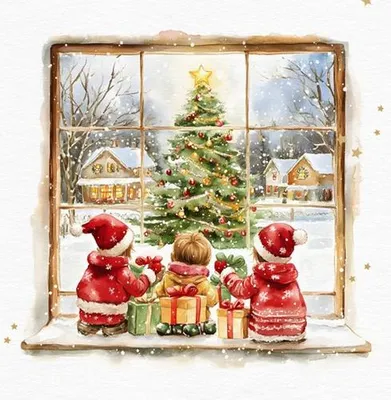 Immagine prodotto di Confezione da 20 pezzi di Lunch-Serviette "Aspettando Babbo Natale