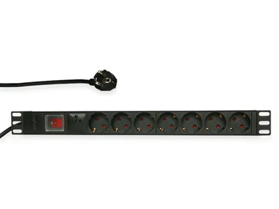 Immagine prodotto di Presa Logilink 19" a 7 vie con interruttore on/off