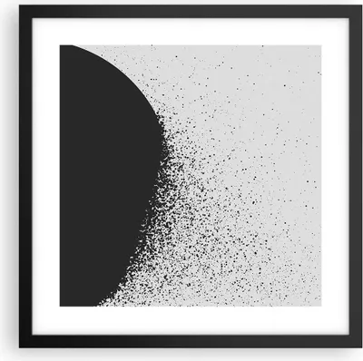 Produktbild von Gerahmtes Poster - Schwarzer Rahmen - Abstraktion Schwarzweiß Geometrie - 40x40 cm - Wand Bild - Wanddeko - Wandbilder - Kunstposter - Wandposter - Bilderrahmen - Bilder - Kunstdruck - P2BAC40x40-4922